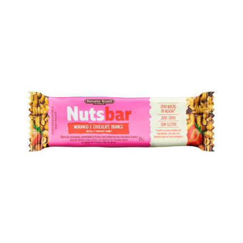 Imagem do produto Barra De Castanhas Nutsbar Morango E Chocolate Branco Com 25G