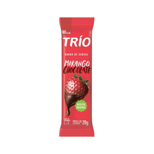 Barra De Cereal Trio Morango E Chocolate