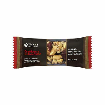 Barra De Nuts Harts Cranberry E Chocolate 35G