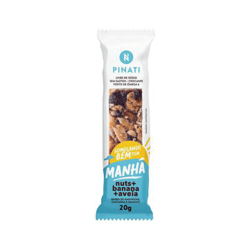 Barra de Nuts Pinati Manhã Sabor Banana e Aveia 20g