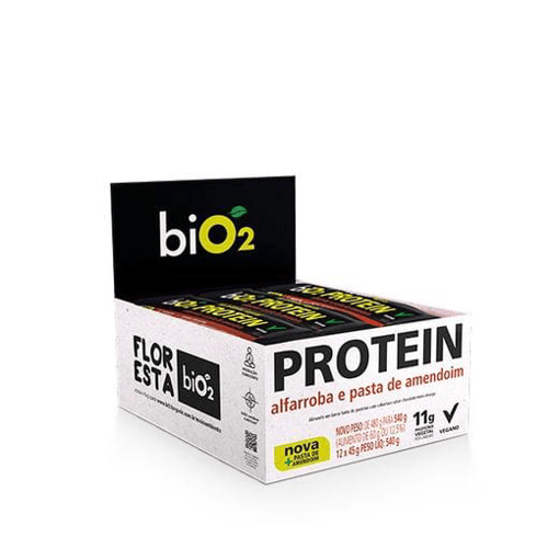 Barra De Proteína Bio2 Protein Alfarroba E Amendoim Com 40G