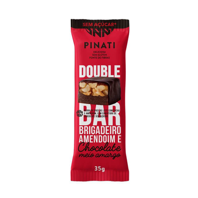 Imagem do produto Barra Pinati Double Bar Brigadeiro Amendoim E Chocolate Meio Amargo 35G Panvel Farmácias