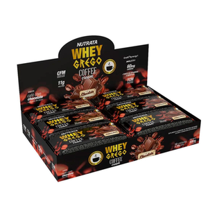 Barra Whey Grego Bar 12 Unidades40g Café Chocolate Nutrata