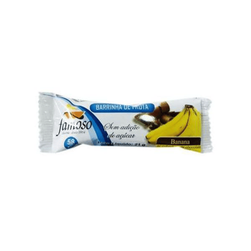 Barrinha De Fruta Famoso Banana Com Chocolate Sem Adição De Açúcar 21G
