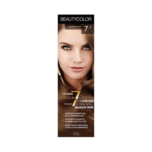 Imagem do produto Beautycolor Tinta Creme 7.7 Chocolate Dourado
