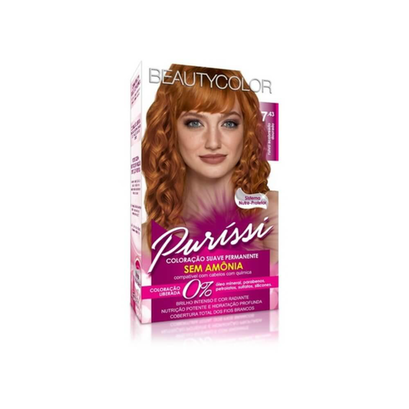 Imagem do produto Beautycolor Tinta Kit Puríssi S/ Amônia 7.43 Ruivo Acobreado Dourado