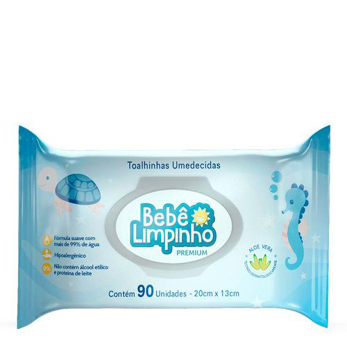 Imagem do produto Bebê Limpinho Premium Toalhas Umedecidas Com 90