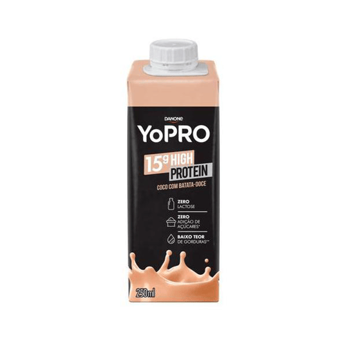 Bebida Láctea Yopro Sabor Coco Com Batata Doce Danone 250Ml