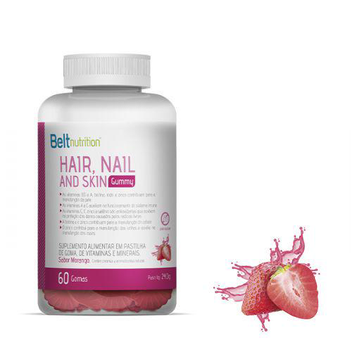 Imagem do produto Belt Hair, Nail And Skin Gummymorango60 Gomas Belt Nutrition