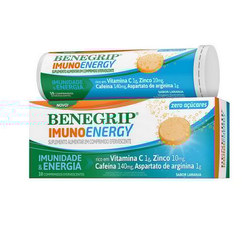 Imagem do produto Benegrip Imuno Energy Com 10 Comprimidos Efervescentes