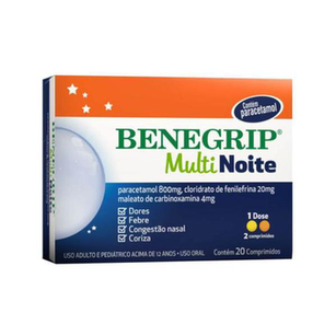 Benegrip Multi Noite Com 20 Comprimidos