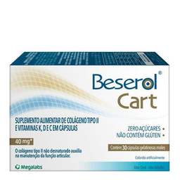 Beserol Cart Colágeno Não Hidrolisado Tipo Ii Com 30 Cápsulas Gelatinosas Moles Megalabs