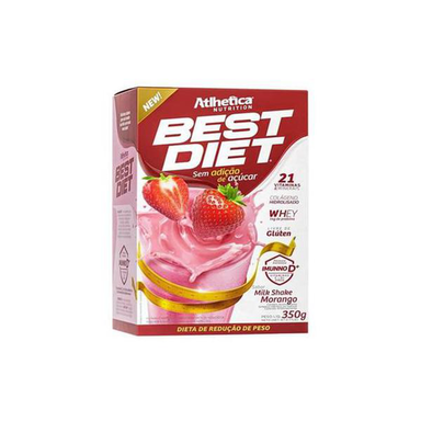 Best Diet Milk Shake De Morango 350G Atlhetica