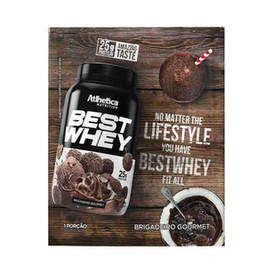 Imagem do produto Best Whey Atlhetica Nutrition Sabor Brigadeiro Gourmet Sachê Com 35G