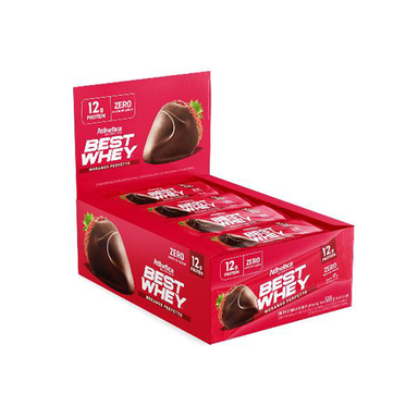 Imagem do produto Best Whey Bar Atlhetica Nutrition Morango Perfetto 12 Un. De 49G