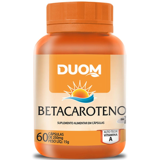 Imagem do produto Betacaroteno Fonte De Vitamina A 1 Ao Dia 60 Cápsulas Duom