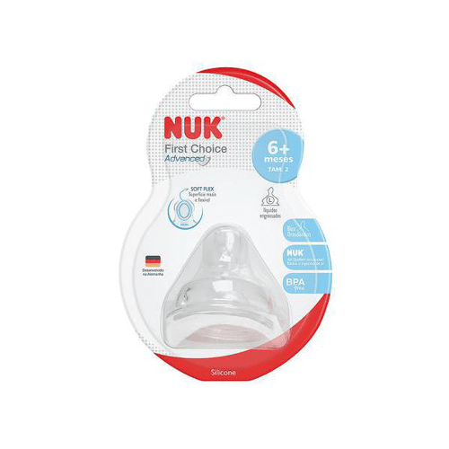 Imagem do produto Bico Mamadeira Nuk Silicone First Choice Advanced Engrossado S2