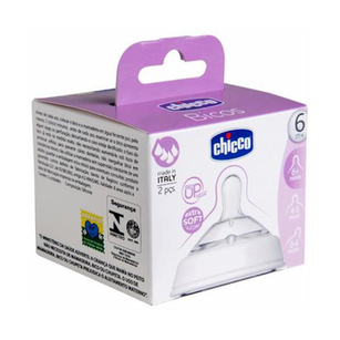 Imagem do produto Bico Para Mamadeira Chicco Step Up Fluxo Papa 6 Meses+ Com 2 Unidades