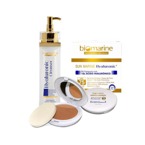 Imagem do produto Pó Compacto Biomarine Ácido Hialurônico Hyaluronic Fps 75 Bege