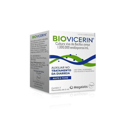 Biovicerin 1.000.000Esp Suspensão 2 Flaconete 5Ml