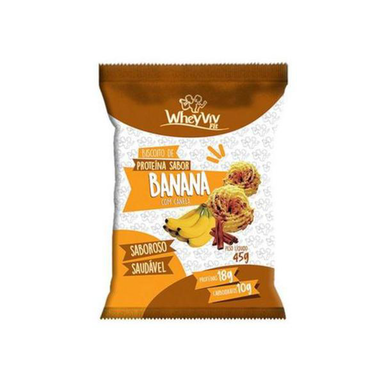 Imagem do produto Biscoito De Proteína Sabor Banana C/ Canela Wheyviv 45G