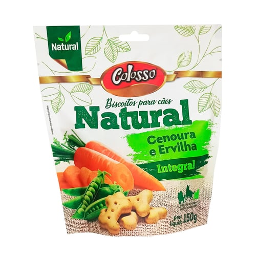 Imagem do produto Biscoito Para Cão Colosso Natural Cenoura E Ervilha 150G