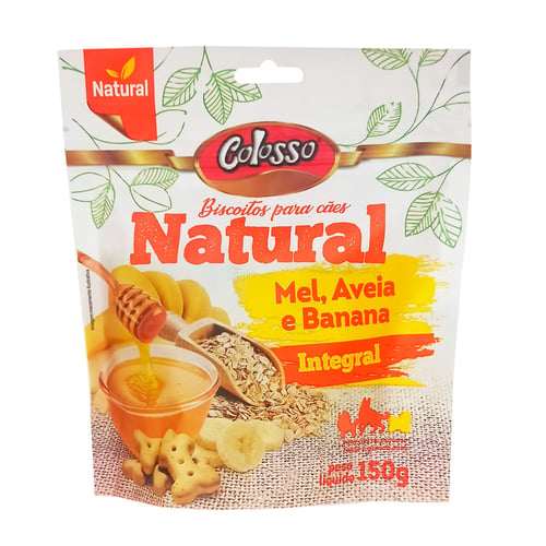 Biscoito Para Cão Colosso Natural Mel, Aveia E Banana 150G