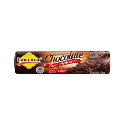 Biscoito Recheado Lowcucar Chocolate Zero 120G