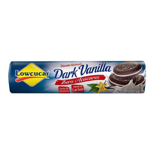 Imagem do produto Biscoito Recheado Zero Açúcar Lowçucar Dark Baunilha 120G