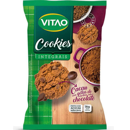 Biscoito Vitão Cookies Integral Cacau Sem Colesterol 200G