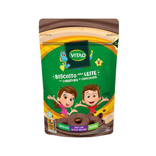 Imagem do produto Biscoito Vitao Kids Sabor Leite Cobertura De Chocolate 80G