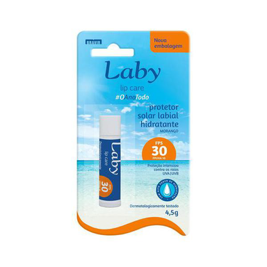 Protetor Labial Laby Fps 30 Sabor Morango - Labial Laby 30 Morango 4,5G