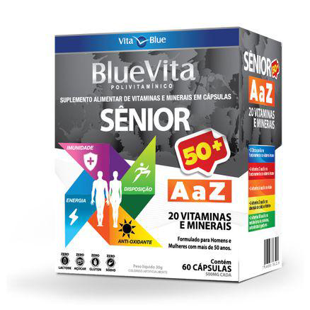 Blue Vita Sênior Polivitaminico De A A Z 60 Capsulas