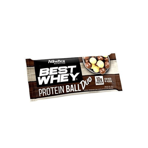 Imagem do produto Bola De Proteína Atlhetica Best Whey Sabor Duo Chocolate Branco E Ao Leite 50G