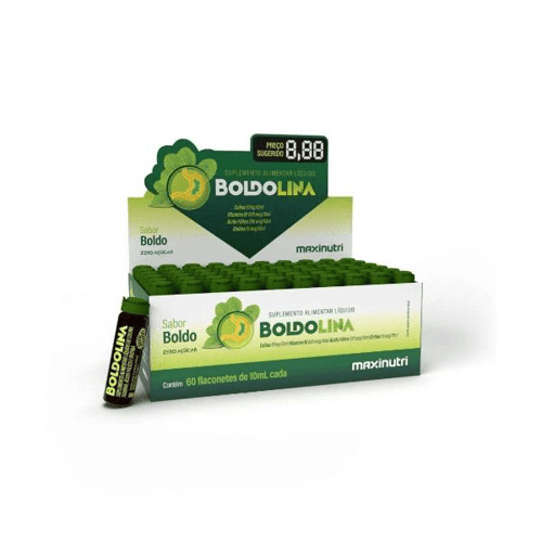 Imagem do produto Boldonila Colina + Assocs Sabor Boldo 60 Flaconetes 10Ml Maxinutri