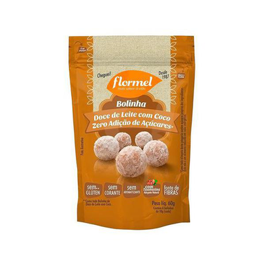 Bolinha Doce De Leite Coco Zero Flormel 60G