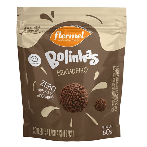 Imagem do produto Bolinhas De Brigadeiro Flormel Zero Adição De Açúcares 60G
