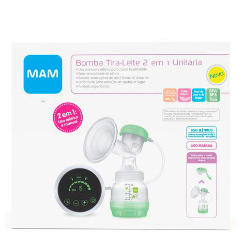 Imagem do produto Bomba Tira Leite 2 Em 1 Extratora De Leite Materno Mam