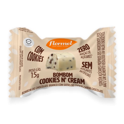 Imagem do produto Bombom Flormel Cookies N'cream 15G