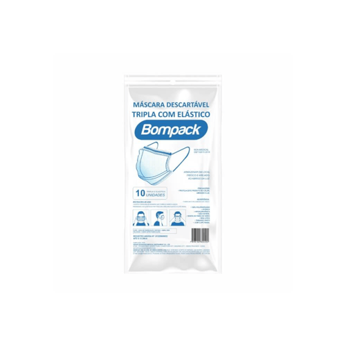 Imagem do produto Bompack Máscara Descartável Com 10