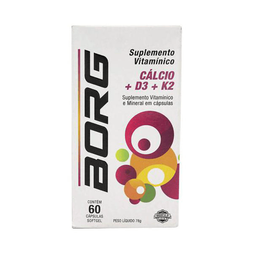 Imagem do produto Borg Calcio D3 K2 Com 60 Cápsulas