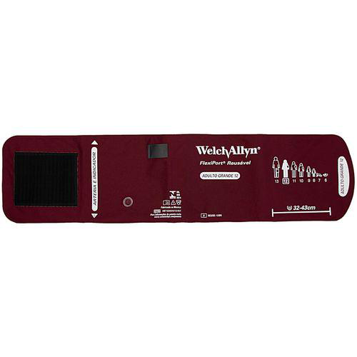 Braçadeira Adulto Grande Reusável Flexiport 12 Reuse12br Welch Allyn Vinho