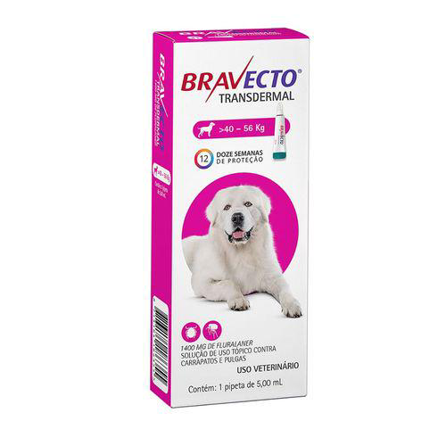 Imagem do produto Bravecto Transdermal Cães 40 A 56Kg 5Ml Msd Antipulgas