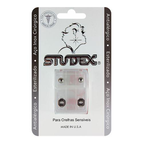 Imagem do produto Brinco Antialérgico Studex Classic Bolinha Média Prateada 1 Unidade 1 Par