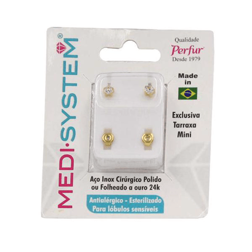 Imagem do produto Brinco Perfur Adulto Cristal Dourado Panvel Farmácias
