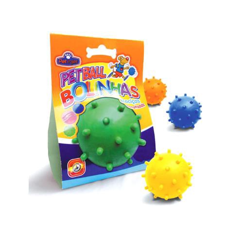 Imagem do produto Brinquedo Blister Bola Macia Com Cravos Para Cães Pet Injet Brinquedo Blister Bola Macia Com Cravos Para Cães 70 Mm Pet Injet