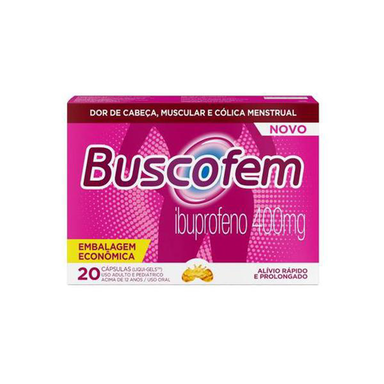 Buscofem 400Mg Com 20 Cápsulas Gel Mole