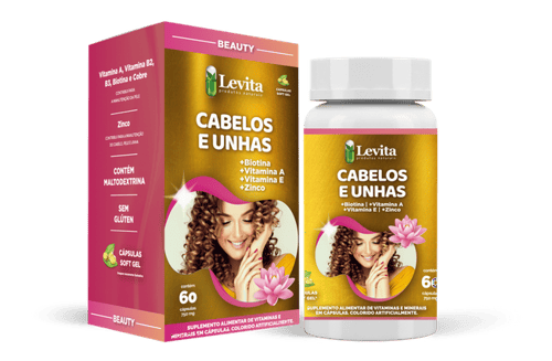 Cabelos E Unhas 500Mg Com 60 Caps Levita