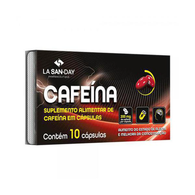 Cafeína 200Mg La San Day Com 10 Cápsulas