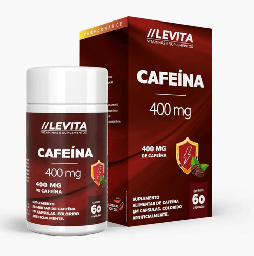 Cafeína 400Mg Levita Vitaminas 60 Cápsulas